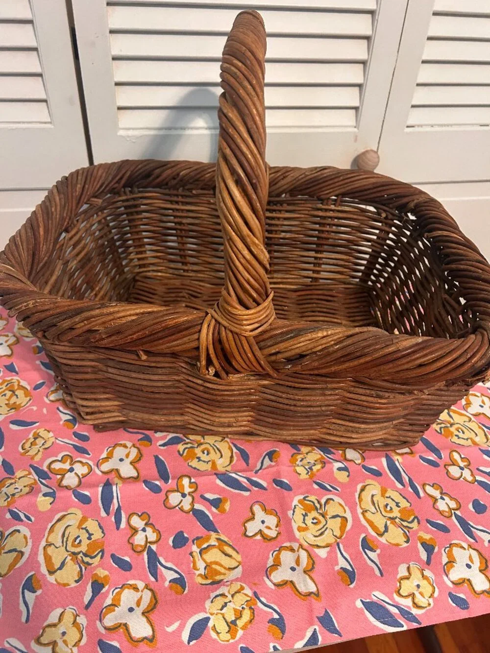 Beautiful Hand Woven Brown Wicker Basket